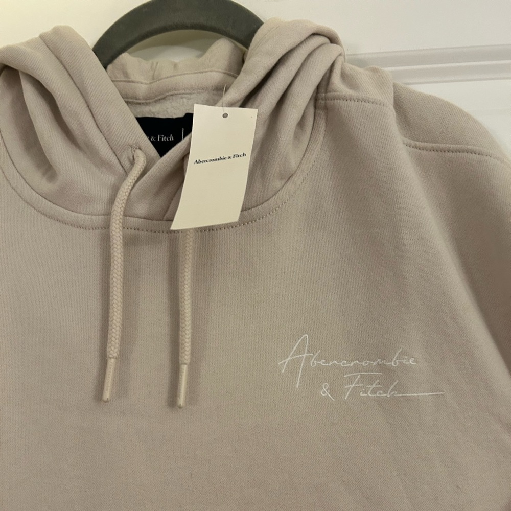 NWT Abercrombie tan hoodie - Picture 2 of 4